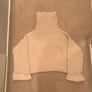 Free People Turtleneck Chunky Knit Sweater